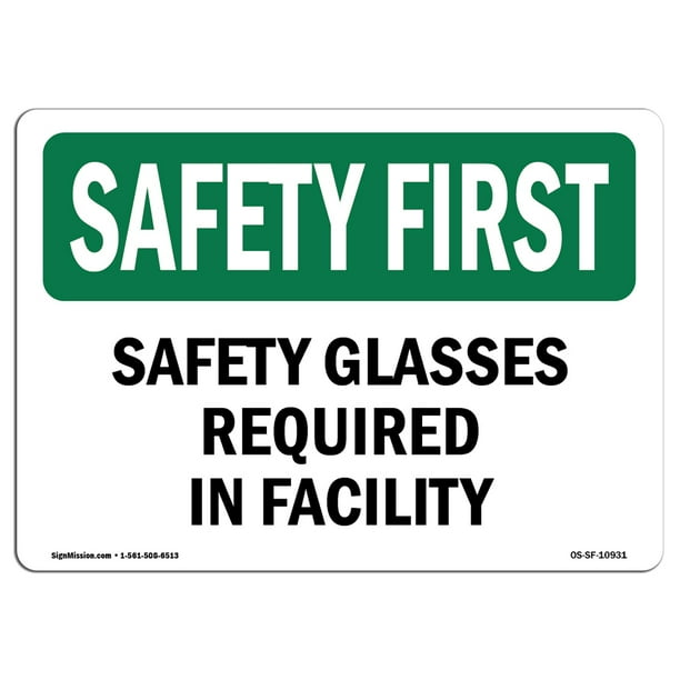 Made in The USA Construction Site Goggles Required with Symbol Protect Your Business Rigid Plastic Sign Warehouse & Shop Area OSHA Safety First Sign Made in The USA Construction Site Goggles Required with Symbol Protect Your Business Rigid Plastic Sign Warehouse & Shop Area OSHA Safety First Sign